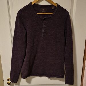 Scotch & Soda Men's Dark Purple Long Sleeve Henley